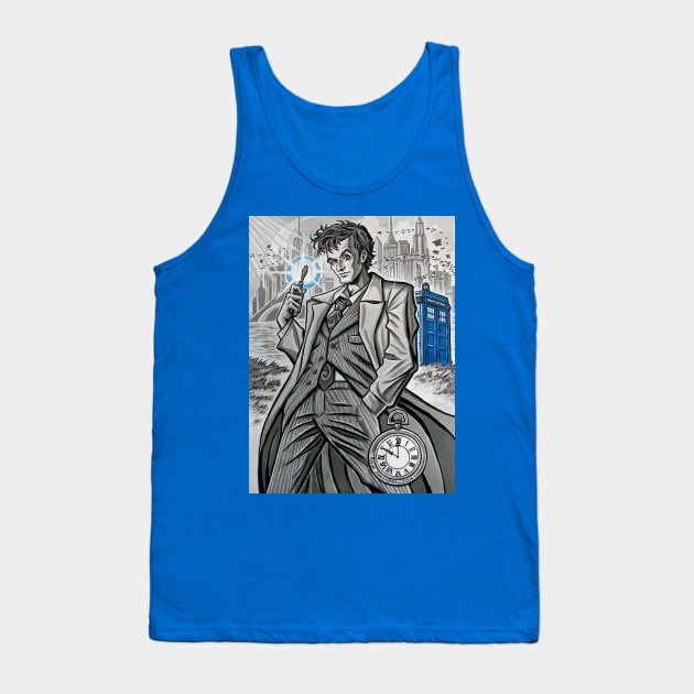 The Tenth Doctor Tank Top by Rainesz